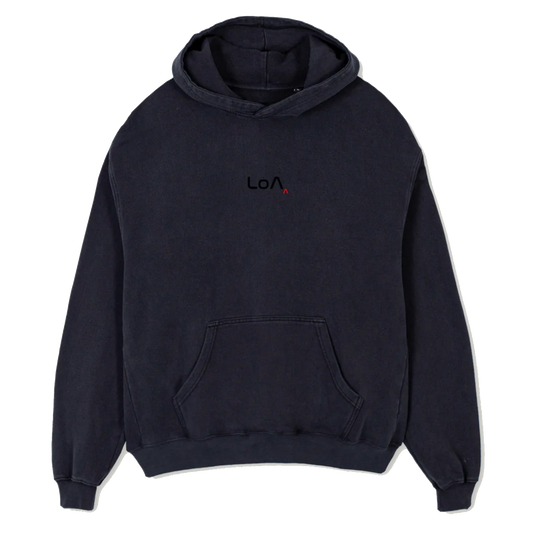 LoA Vintage Black Oversized Hoodie